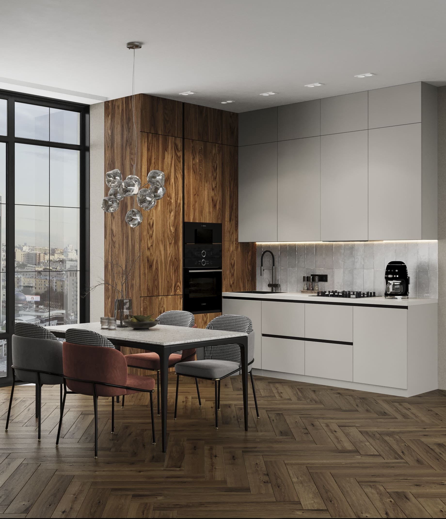 Кухонный гарнитур "Торино" 3 метра с пеналами - фото 1